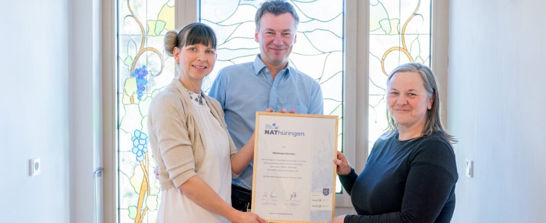 Nachhaltigkeitsabkommen Thüringen würdigt Weingarten Kersten